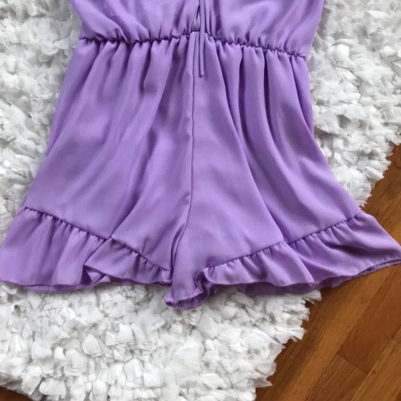 Charlotte Russe Lace Up Front Romper - Picture 6 of 8